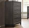 Akerson 5 Drawer Grey Chest Online Sale