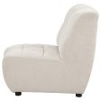 Charlotte Upholstered Curved Armless Chair Ivory Online