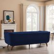 Addison Large Navy-Blue Velvet Sofa For Sale