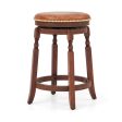 24 29 Inch Swivel Bar Stool Set of 2 with Upholstered Seat and Rubber Wood Frame Online