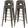 30 Inch Bar Stools Set of 4 with Square Seat and Handling Hole Online Hot Sale