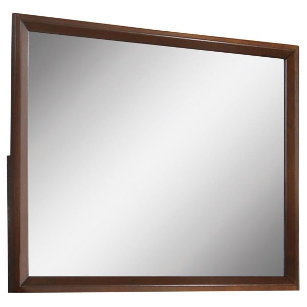 Serenity Rectangle Dresser Mirror Rich Merlot Fashion