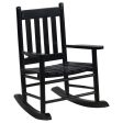 Annie Slat Back Youth Rocking Chair Black Hot on Sale