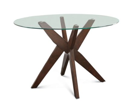 Amalie 48 inch Round Glass Top Table Online