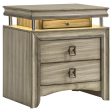 Giselle 3-drawer Nightstand Rustic Beige For Discount