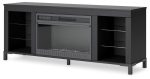 Cayberry 60  TV Stand with Electric Fireplace Discount