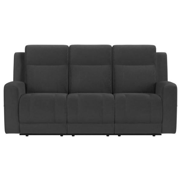 Brentwood 2-piece Upholstered Reclining Sofa Set Black For Cheap