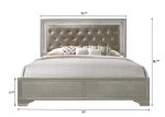 Lyssa Champagne LED Upholstered Panel Bed Sale