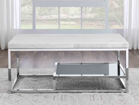 Aston White Marble Coffee Table Online Hot Sale