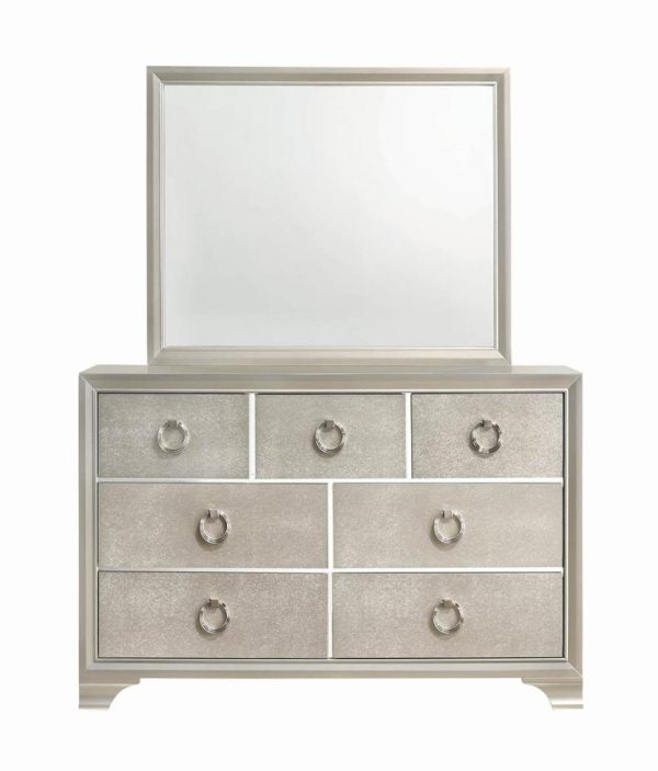 Salford Rectangular Dresser Mirror Metallic Sterling Online