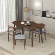 Ada Mid Century Modern Style Solid Wood Walnut Oval Dining Table Cheap