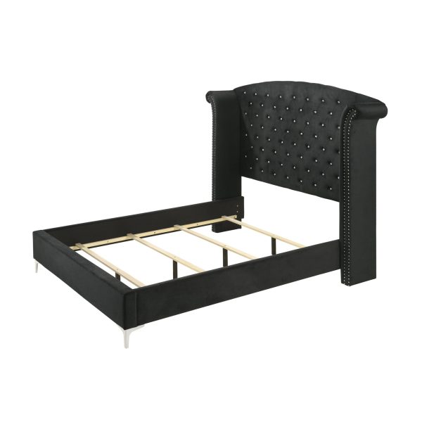 Lucinda Upholstered Bed with Button-Tufting For Cheap