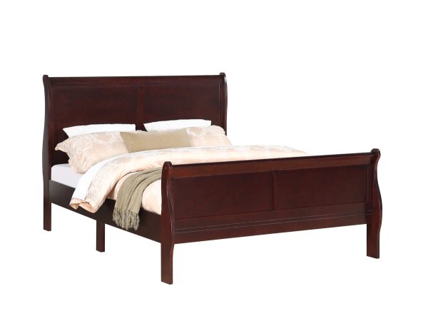 Louis Philippe Panel Sleigh Bed Cherry For Sale