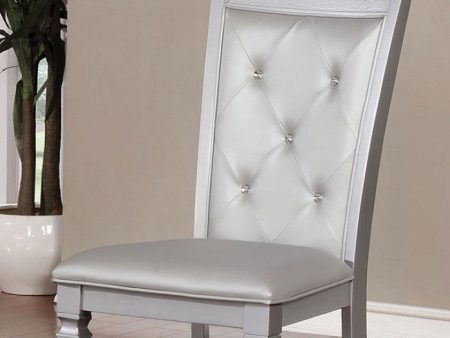 ALENA SILVER SIDE CHAIR (2 CTN) Cheap