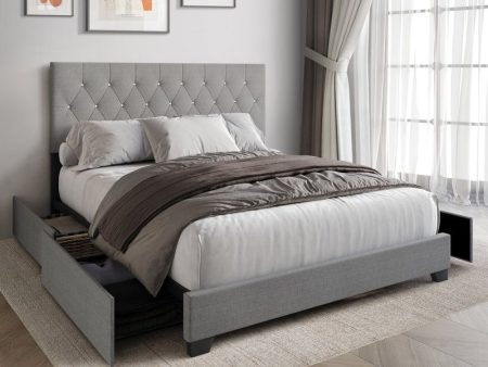 HH985 Platform Bed - Full, Queen, King Online Sale