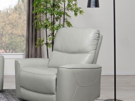 Greenfield Upholstered Power Recliner Chair Ivory Discount