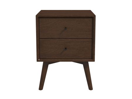 Alexa Mid Century Modern Style Night Stand 2-Drawer Supply