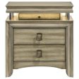 Giselle 3-drawer Nightstand Rustic Beige For Discount