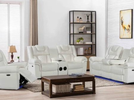 Alexa White 3PC Power Reclining Set Discount