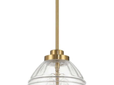 Ember Three Candle Lights Chain Pendant With Clear Glass - Satin Brass Online