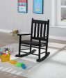 Annie Slat Back Youth Rocking Chair Black Hot on Sale