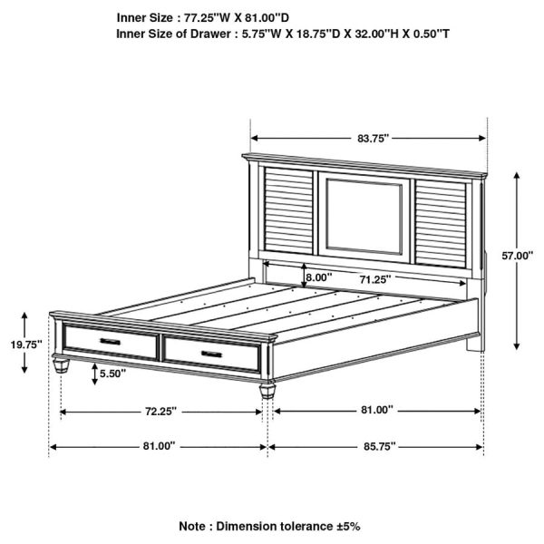 Franco Storage Bed Burnished Oak For Sale