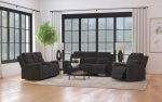 Brentwood 3-piece Upholstered Reclining Sofa Set Black Sale