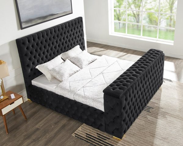 Future Black Platform Bed - Queen, King Online now