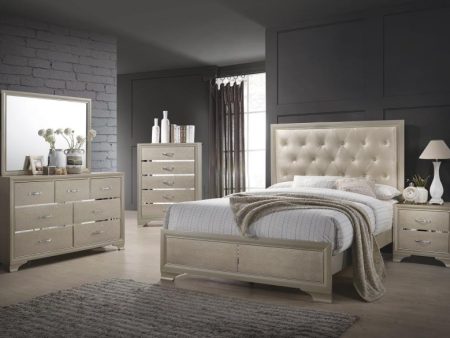 Beaumont Bedroom Set Metallic Champagne Online