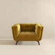 Addison Mid Century Modern Gold Velvet Lounge Chair Fashion