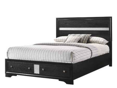 Regata Black Silver Storage Platform Bed Online