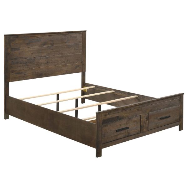 Woodmont Storage Bed Rustic Golden Brown For Cheap