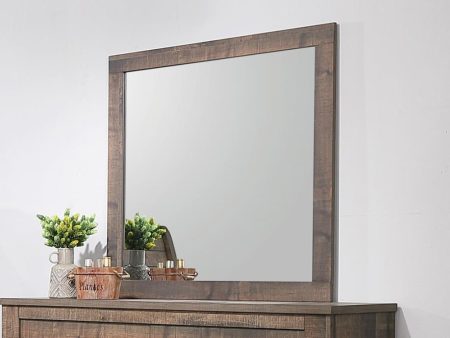 Frederick Square Dresser Mirror Weathered Oak For Cheap