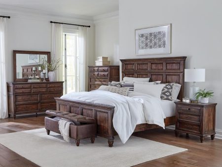 Avenue 5-piece Bedroom Set Weathered Burnished Brown For Sale