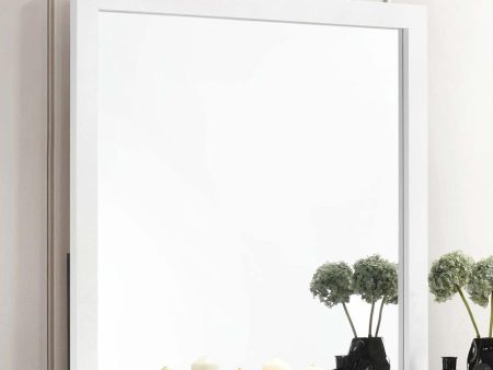 Kendall Square Dresser Mirror White For Discount