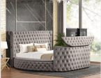 Patron Gray Platform Bed - Queen, King Online now