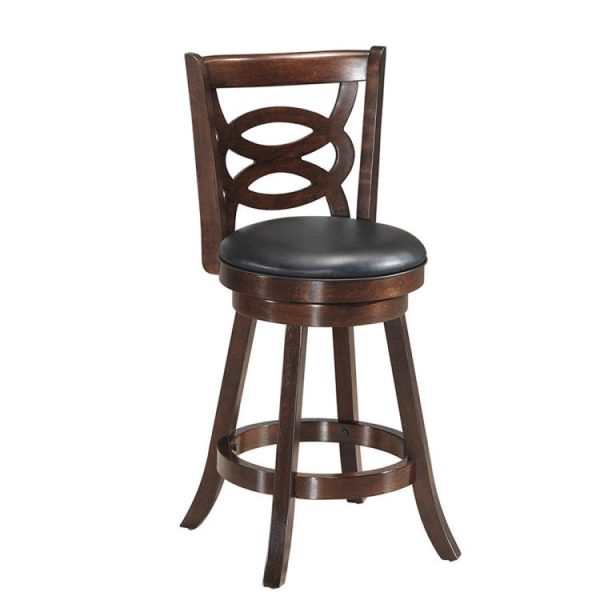 24 29 Inch Counter Height Upholstered Swivel Bar Stool with Cushion Seat Hot on Sale