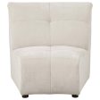 Charlotte Upholstered Curved Armless Chair Ivory Online