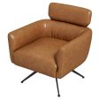 Camila  Tan Leather Lounge Chair For Cheap