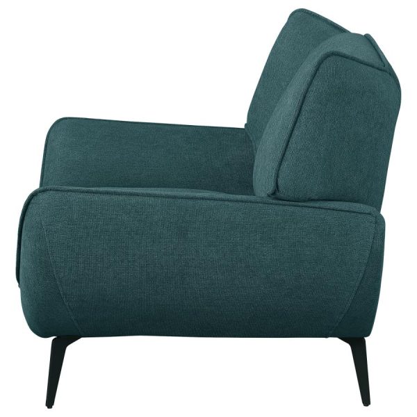 Acton Upholstered Flared Arm Chair Teal Blue Online