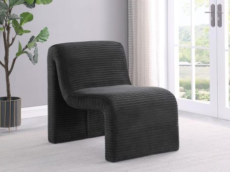 Drayton Upholstered Curved Armless Accent Chair Hot on Sale