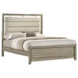 Giselle Wood Queen Panel Bed Rustic Beige Online Sale