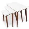 Ronald MDF Nesting Accent Tables In Cream (Set Of 3) Online Hot Sale