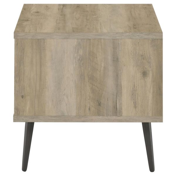 Welsh Square Engineered Wood End Table With Shelf Antique Pine and Grey Sale