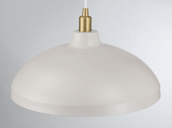 Astral Single Light White Pendant Lamp with Golder Brass Finish for Entrance Kitchen Island 14 D × 8 H For Cheap