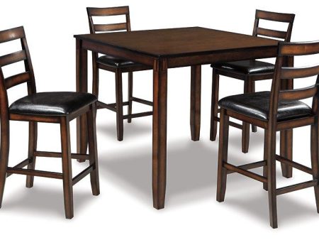 Coviar Counter Height Dining Table and Bar Stools (Set of 5) For Discount