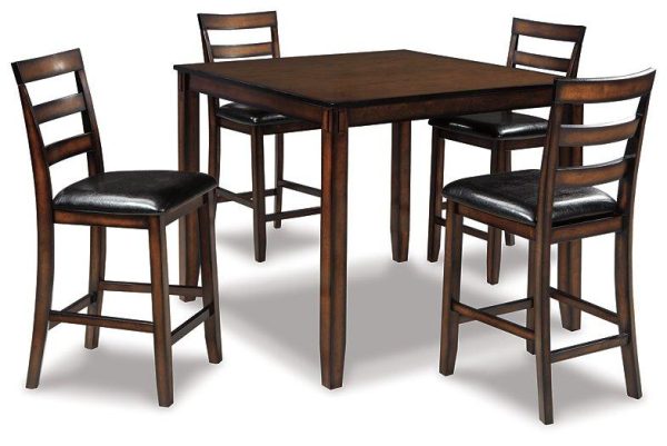 Coviar Counter Height Dining Table and Bar Stools (Set of 5) For Discount