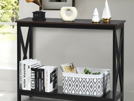 2-Tier Console X-Design Sofa Side Accent Table For Cheap