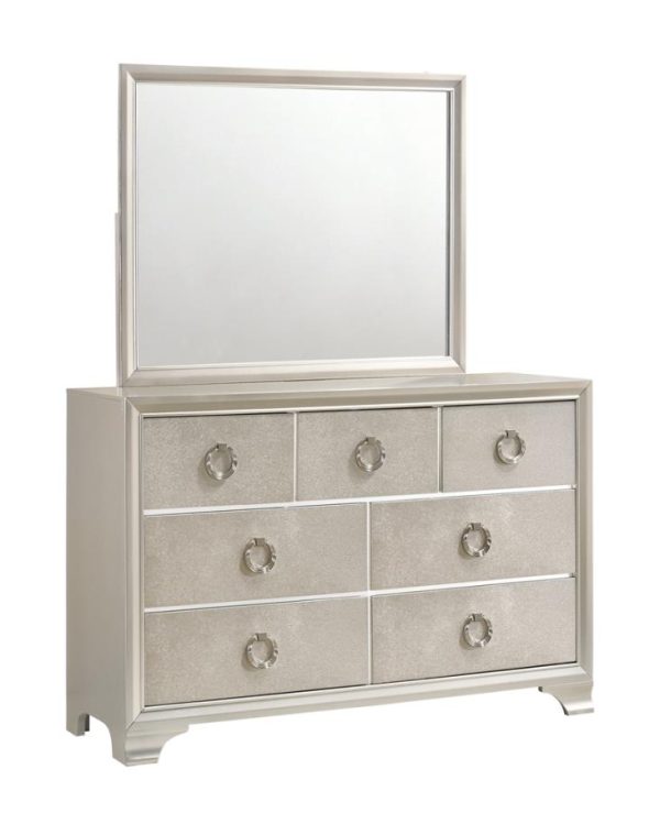 Salford Rectangular Dresser Mirror Metallic Sterling Online