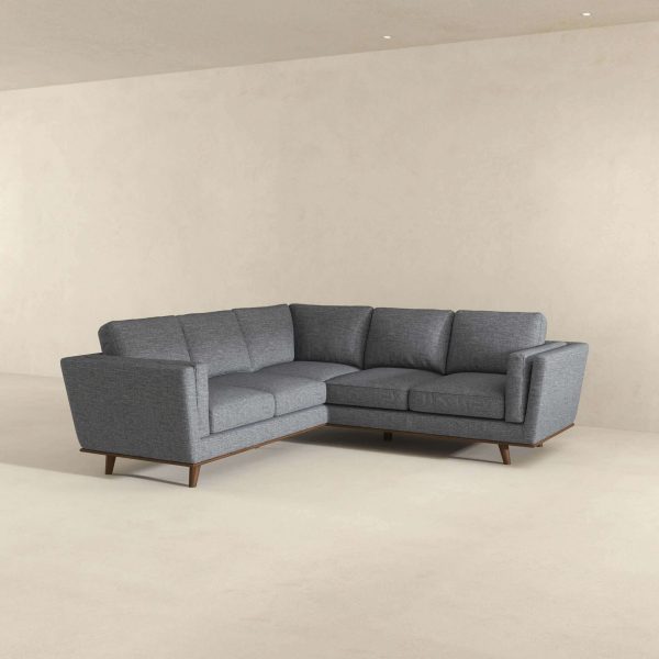 Erman  Pillow Back Corner Sofa In Dark Gray Online now